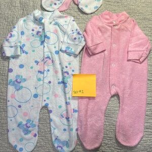 2 vintage Dreamland footed sleepers